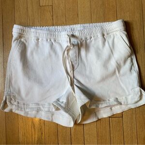 J. Crew shorts Women’s XXL Drawstring Cotton Blend Cream Pockets plus size 3”